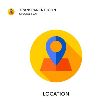 Konum vektör simgesi. Düz çizim. EPS 10 vektörü.