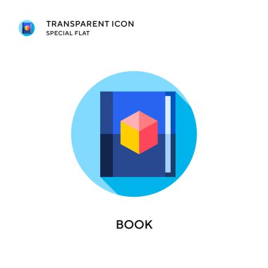 Kitap vektör simgesi. Düz çizim. EPS 10 vektörü.