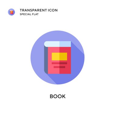 Kitap vektör simgesi. Düz çizim. EPS 10 vektörü.