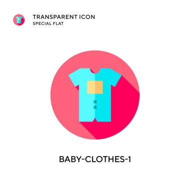 Bebek kıyafetleri-1 vektör simgesi. Düz çizim. EPS 10 vektörü.