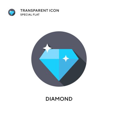 Elmas vektör simgesi. Düz çizim. EPS 10 vektörü.