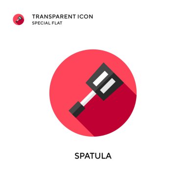Spatula vektör simgesi. Düz çizim. EPS 10 vektörü.