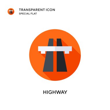 Otoyol vektör simgesi. Düz çizim. EPS 10 vektörü.