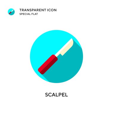 Neşter vektör simgesi. Düz çizim. EPS 10 vektörü.