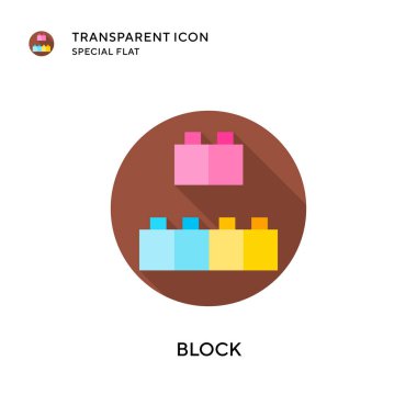 Blok vektör simgesi. Düz çizim. EPS 10 vektörü.
