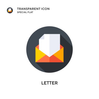 Harf vektör simgesi. Düz çizim. EPS 10 vektörü.