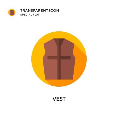 Yelek vektör simgesi. Düz çizim. EPS 10 vektörü.
