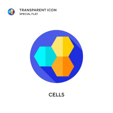 Hücre vektör simgesi. Düz çizim. EPS 10 vektörü.