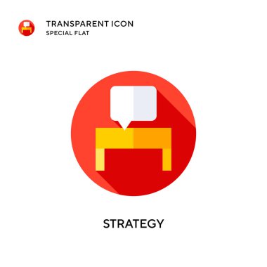 Strateji vektör simgesi. Düz çizim. EPS 10 vektörü.