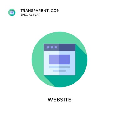 Web sitesi vektör simgesi. Düz çizim. EPS 10 vektörü.