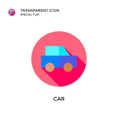 Araba vektör simgesi. Düz çizim. EPS 10 vektörü.