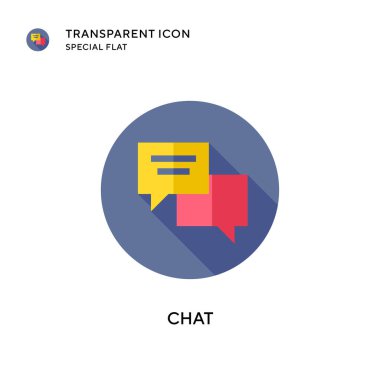 Sohbet vektörü simgesi. Düz çizim. EPS 10 vektörü.