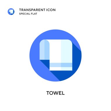 Havlu vektör simgesi. Düz çizim. EPS 10 vektörü.