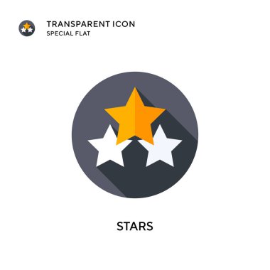 Yıldız vektör simgesi. Düz çizim. EPS 10 vektörü.