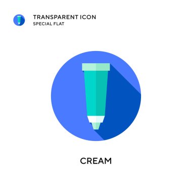 Krem vektör simgesi. Düz çizim. EPS 10 vektörü.