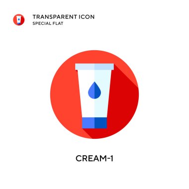 Krem-1 vektör simgesi. Düz çizim. EPS 10 vektörü.