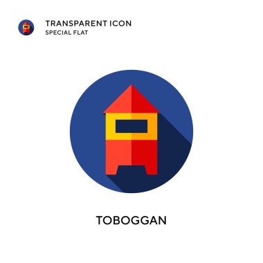 Kızak vektör simgesi. Düz çizim. EPS 10 vektörü.