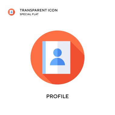 Profil vektör simgesi. Düz çizim. EPS 10 vektörü.