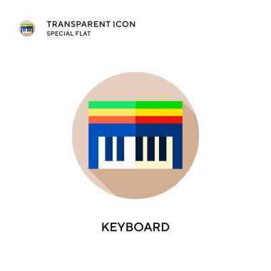 Klavye vektör simgesi. Düz çizim. EPS 10 vektörü.