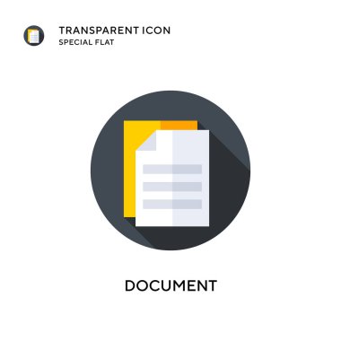 Belge vektör simgesi. Düz çizim. EPS 10 vektörü.