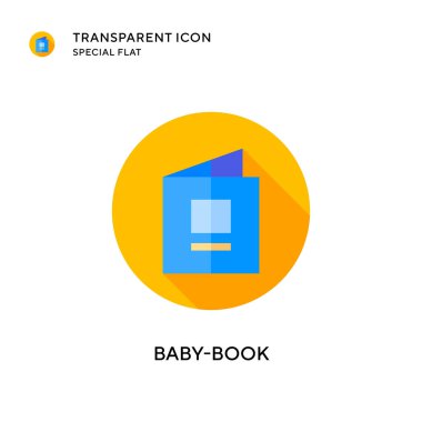 Bebek kitabı vektör ikonu. Düz çizim. EPS 10 vektörü.