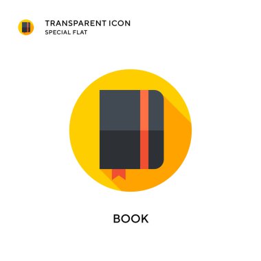 Kitap vektör simgesi. Düz çizim. EPS 10 vektörü.