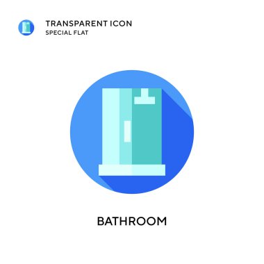 Banyo vektör simgesi. Düz çizim. EPS 10 vektörü.