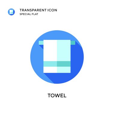 Havlu vektör simgesi. Düz çizim. EPS 10 vektörü.