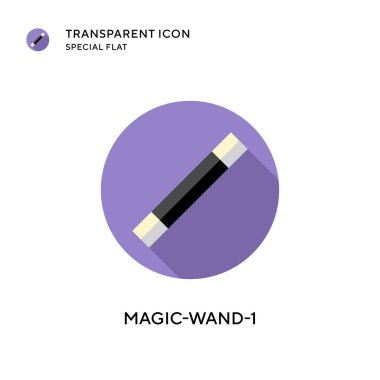 Sihirli değnek-1 vektör simgesi. Düz çizim. EPS 10 vektörü.