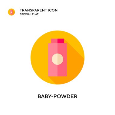 Bebek pudrası vektör simgesi. Düz çizim. EPS 10 vektörü.