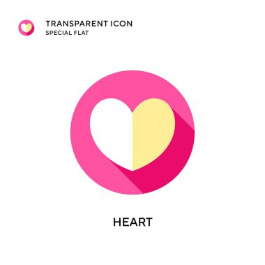 Kalp vektör simgesi. Düz çizim. EPS 10 vektörü.