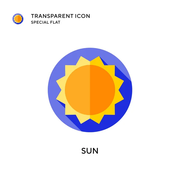 Sonnenvektorsymbol Flache Illustration Eps Vektor — Stockvektor