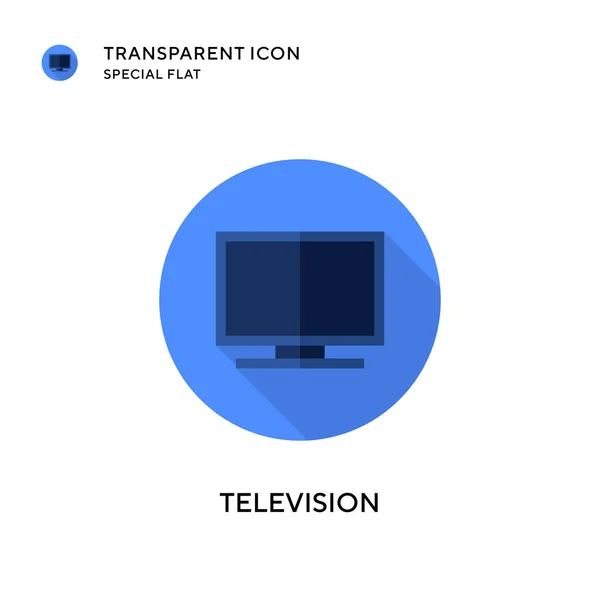 Icône Vectorielle Télévision Illustration Style Plat Vecteur Eps — Image vectorielle