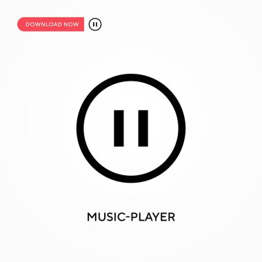 Müzik çalar vektör simgesi. - Evet. Web sitesi veya mobil uygulama için modern, basit düz vektör çizimi