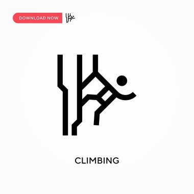 Vektör simgesine tırmanıyorum. - Evet. Web sitesi veya mobil uygulama için modern, basit düz vektör çizimi