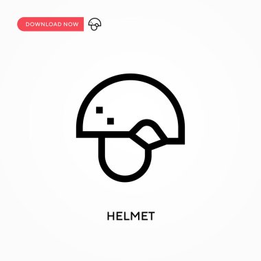 Miğfer vektör simgesi. - Evet. Web sitesi veya mobil uygulama için modern, basit düz vektör çizimi