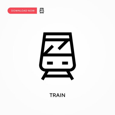 Tren vektör simgesi. - Evet. Web sitesi veya mobil uygulama için modern, basit düz vektör çizimi