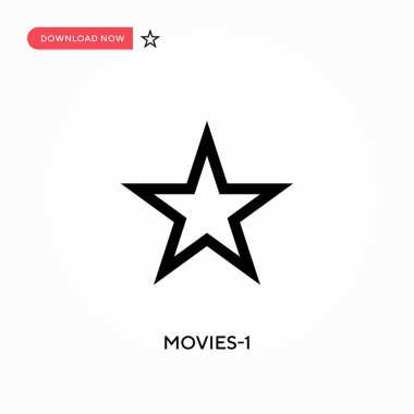 Film-1 vektör simgesi. - Evet. Web sitesi veya mobil uygulama için modern, basit düz vektör çizimi