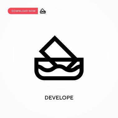 Vektör simgesi geliştirin. - Evet. Web sitesi veya mobil uygulama için modern, basit düz vektör çizimi