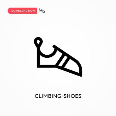 Tırmanma ayakkabısı vektör simgesi. - Evet. Web sitesi veya mobil uygulama için modern, basit düz vektör çizimi