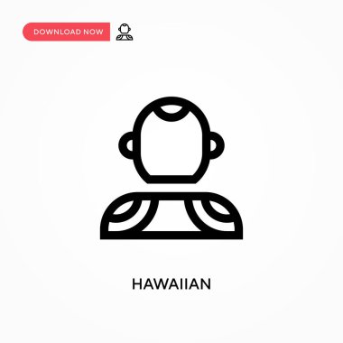 Hawaii vektör simgesi. - Evet. Web sitesi veya mobil uygulama için modern, basit düz vektör çizimi