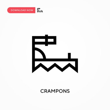 Krampon vektör simgesi. - Evet. Web sitesi veya mobil uygulama için modern, basit düz vektör çizimi
