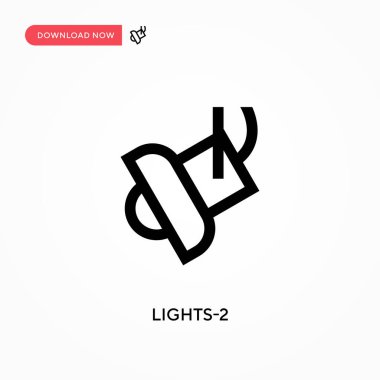 Lights-2 vektör simgesi. - Evet. Web sitesi veya mobil uygulama için modern, basit düz vektör çizimi