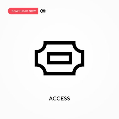 Vektör simgesine eriş. - Evet. Web sitesi veya mobil uygulama için modern, basit düz vektör çizimi