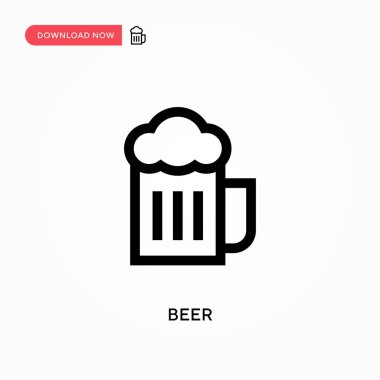 Bira vektör simgesi. - Evet. Web sitesi veya mobil uygulama için modern, basit düz vektör çizimi