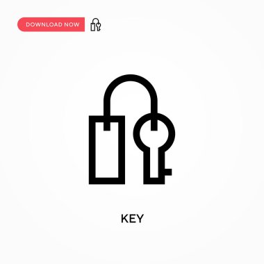 Anahtar vektör simgesi. - Evet. Web sitesi veya mobil uygulama için modern, basit düz vektör çizimi