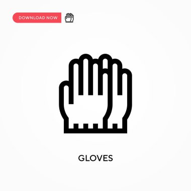 Eldiven vektör simgesi. - Evet. Web sitesi veya mobil uygulama için modern, basit düz vektör çizimi