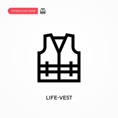 Can yeleği vektör simgesi. - Evet. Web sitesi veya mobil uygulama için modern, basit düz vektör çizimi