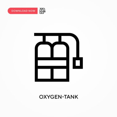 Oksijen tankı vektör simgesi. - Evet. Web sitesi veya mobil uygulama için modern, basit düz vektör çizimi