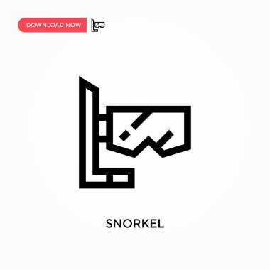 Şnorkel vektör simgesi. - Evet. Web sitesi veya mobil uygulama için modern, basit düz vektör çizimi